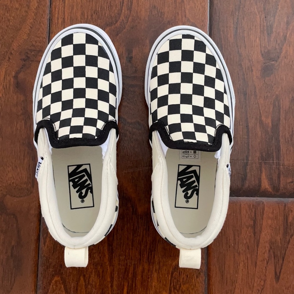 VANS KIDS CHECKERBOARD SLIP-ON